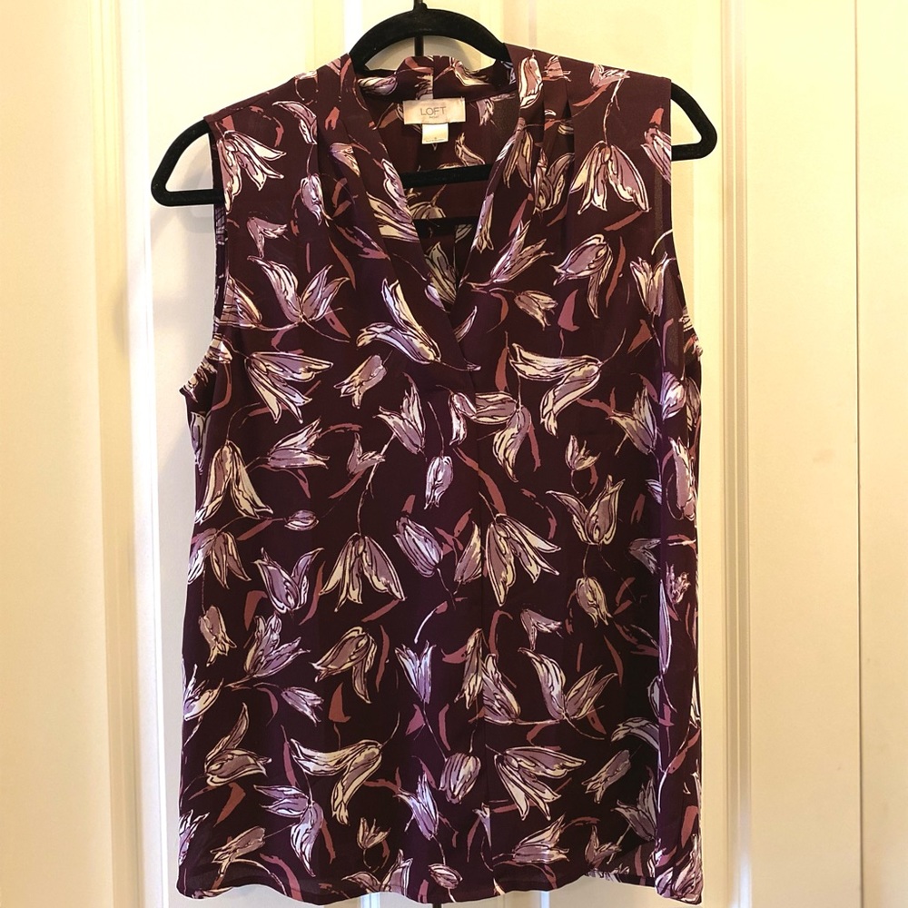 The Loft Sleeveless Blouse.  Size small.